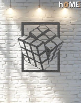Picture of Rubik Cube 3D Metal Wall Art