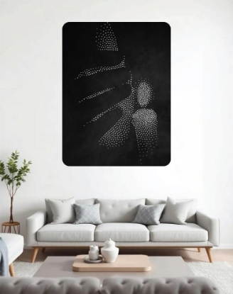 Picture of Halftone Hand Abstract Metal Wall Art