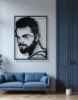 Picture of Virat Kohli Focus & Grit Metal Wall Portrait