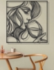 Picture of Elegance in a Glass - Minimalist Female Portrait Metal Art