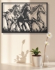Picture of Galloping Trio - Majestic Three Horses Metal Wall Art