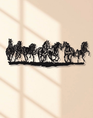 Picture of Seven Running Horses - Vastu Metal Wall Art
