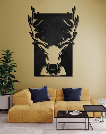 Picture of Majestic Stags Head Metal Wall Art