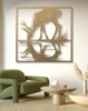 Picture of Serene Deer Reflection Metal Wall Art