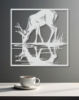 Picture of Serene Deer Reflection Metal Wall Art