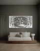 Picture of Moonlit Mountain Deer Landscape Metal Art