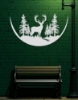 Picture of Crescent Forest & Stag Metal Wall Art