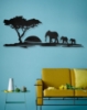 Picture of African Savannah Elephant Family Metal Art