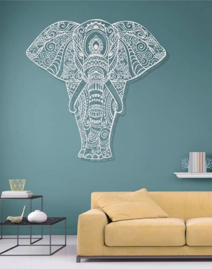 Picture of Sacred Mandala Elephant Metal Wall Art