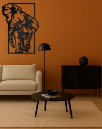 Picture of Breaking Bounds Elephant Silhouette Metal Wall Art