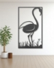 Picture of Graceful Flamingo Silhouette Metal Wall Art