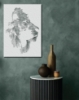 Picture of Halftone Lion Profile Metal Wall Art