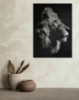 Picture of Halftone Lion Profile Metal Wall Art