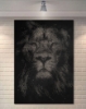 Picture of Stippled Majesty Lion Metal Wall Art