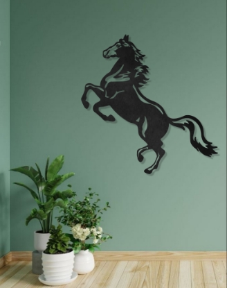 Picture of Spirited Stallion Rearing Horse Metal Wall Art