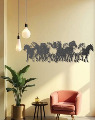 Picture of Running Horses Metal Wall Art