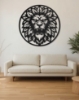Picture of Roaring Lion King Circular Metal Wall Art