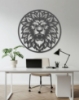 Picture of Roaring Lion King Circular Metal Wall Art