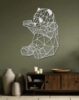 Picture of Geometric Panda Metal Wall Art