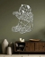 Picture of Geometric Panda Metal Wall Art