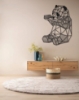 Picture of Geometric Panda Metal Wall Art