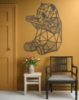 Picture of Geometric Panda Metal Wall Art