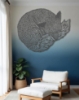 Picture of Sleeping Fox Patterned Metal Wall Art