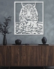 Picture of Sitting Tiger Majestic Silhouette Metal Wall Art