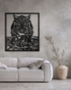 Picture of Sitting Tiger Majestic Silhouette Metal Wall Art