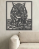 Picture of Sitting Tiger Majestic Silhouette Metal Wall Art