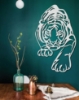 Picture of Prowling Tiger Majestic Silhouette Metal Wall Art