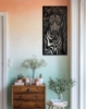 Picture of Abstract Zebra Stripe Jaali Metal Wall Art