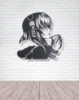 Picture of Melodic Muse: Headphones Anime Girl Metal Wall Art