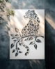 Picture of Majestic Leopard on Branch Laser-Cut Metal Panel