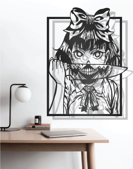 Picture of Dual-Face Anime Horror Metal Wall Art