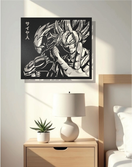 Picture of Goku & Vegeta Saiyan Pride Metal Wall Art