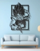 Picture of Goku Action Pose Out of Frame Metal Wall Art