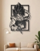 Picture of Goku Action Pose Out of Frame Metal Wall Art