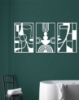 Picture of Picasso-Inspired Cubism Faces Triptych Metal Wall Art