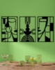 Picture of Picasso-Inspired Cubism Faces Triptych Metal Wall Art