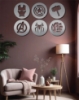 Picture of Avengers Icons 6-Piece Circular Metal Wall Art Set