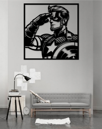 Picture of Captain America Honorable Salute Metal Wall Art
