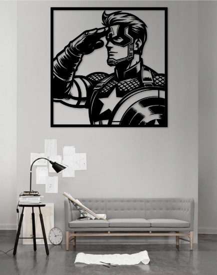 Picture of Captain America Honorable Salute Metal Wall Art