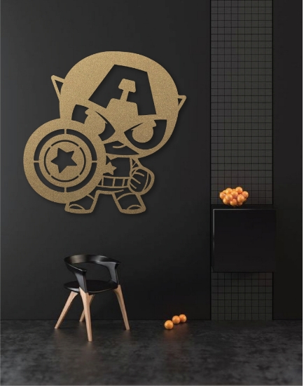 Picture of Chibi Captain America Tiny Avenger Metal Wall Art