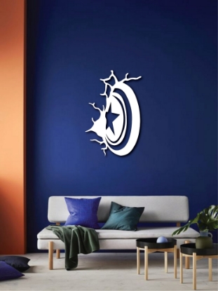 Picture of Captain America Shield Impact 3D Metal Wall Art